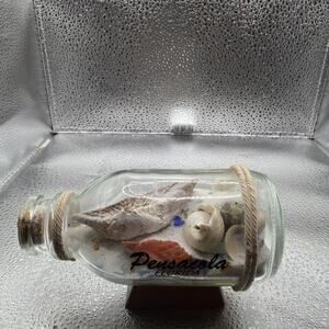 Pensacola Florida Seashell and SAND FIGURINE In Bottle.